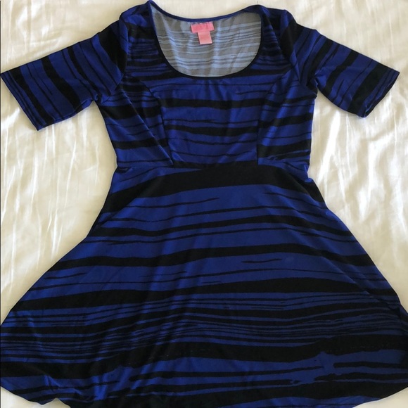 cobalt/royal blue Fit and Flare dress large - Picture 2 of 8